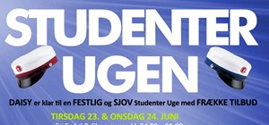 Plakat vedr. arrangement på Crazy Daisy i Viborg