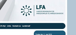 Hjemmeside med eget udviklet CMS til Landsforeningen for Arbejdsmiljø og Arbejdsskadede