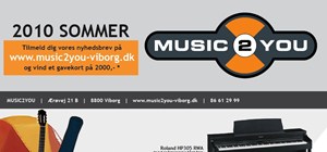 Husstandsomdelt reklameavis for musikbutikken Music2you