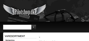 Designopsætning af en i forvejen hosted webshop til pilotshop.dk